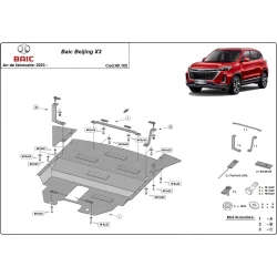 Stalowa osłona silnika Baic Beijing X3 (2024-2025)